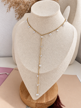 Load image into Gallery viewer, Crystal Drop Lariat Necklace