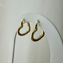 Load image into Gallery viewer, Heart Hoops Earrings