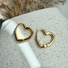Load image into Gallery viewer, Heart Hoops Earrings