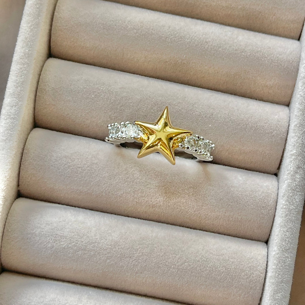 Star Gold and Silver Ring