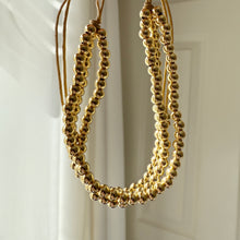 Load image into Gallery viewer, Triple Bead Gold Bracelet
