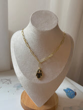 Load image into Gallery viewer, Paper Clip Hamsa Necklace
