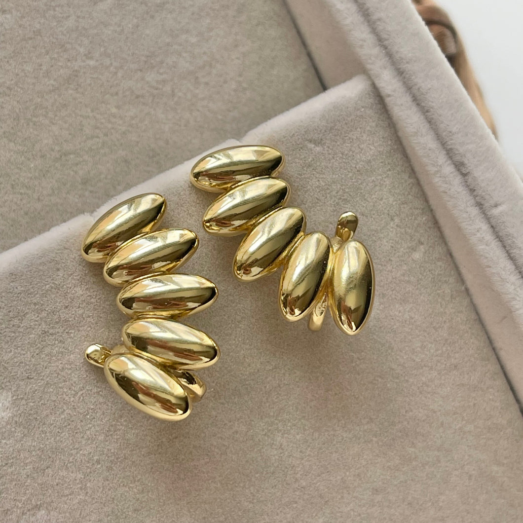 Triple Golden Earrings