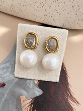 Load image into Gallery viewer, Crystal Pearl Earrings
