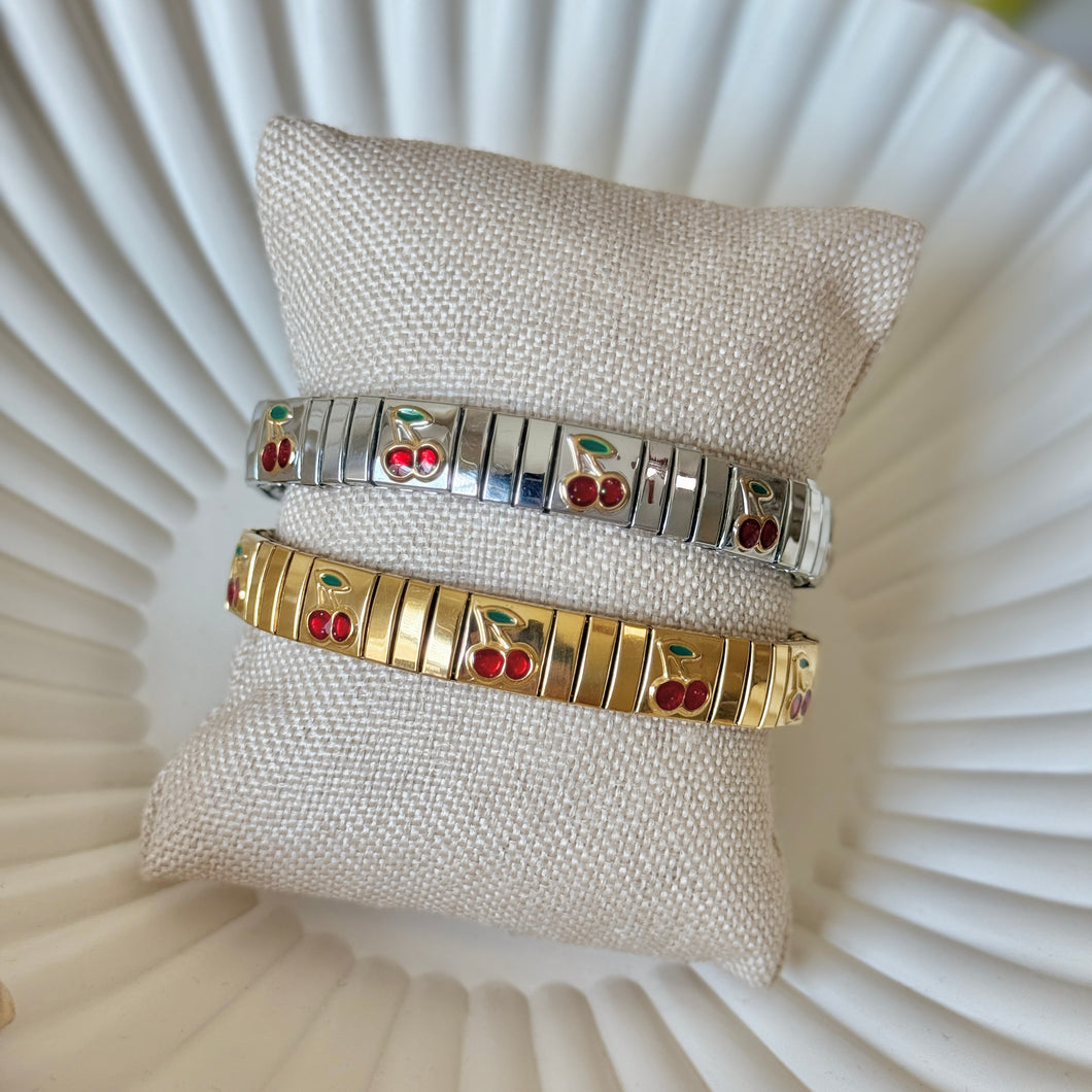 Cherry Bangle Bracelet