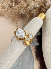 Load image into Gallery viewer, Pearl CZ Duo Ring
