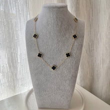 Load image into Gallery viewer, Black Full Clover Necklace
