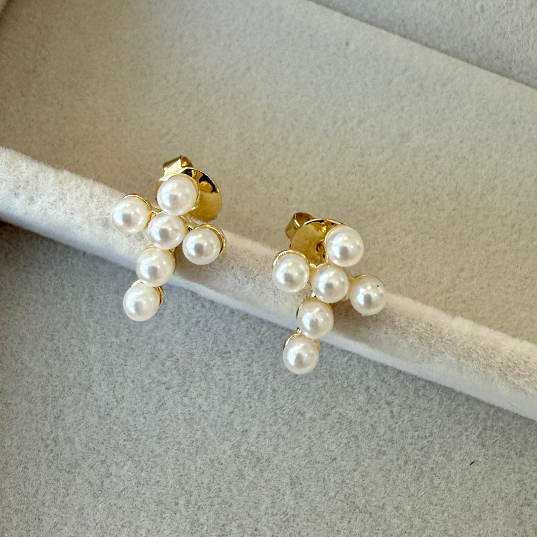 Pear Cross Earrings