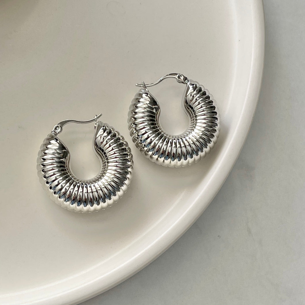 Silver Hoops