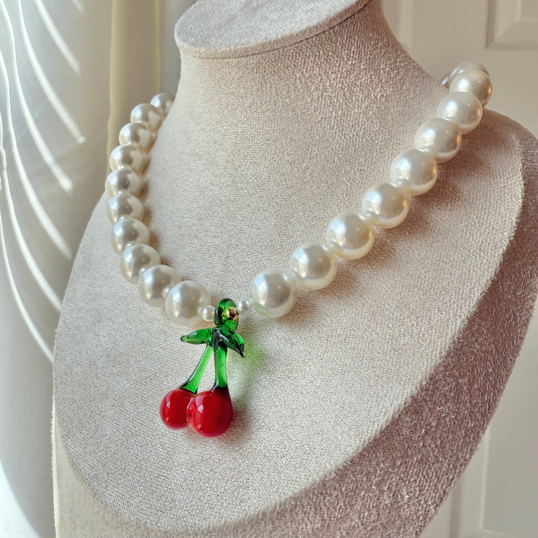 Pearl Cherry Necklace