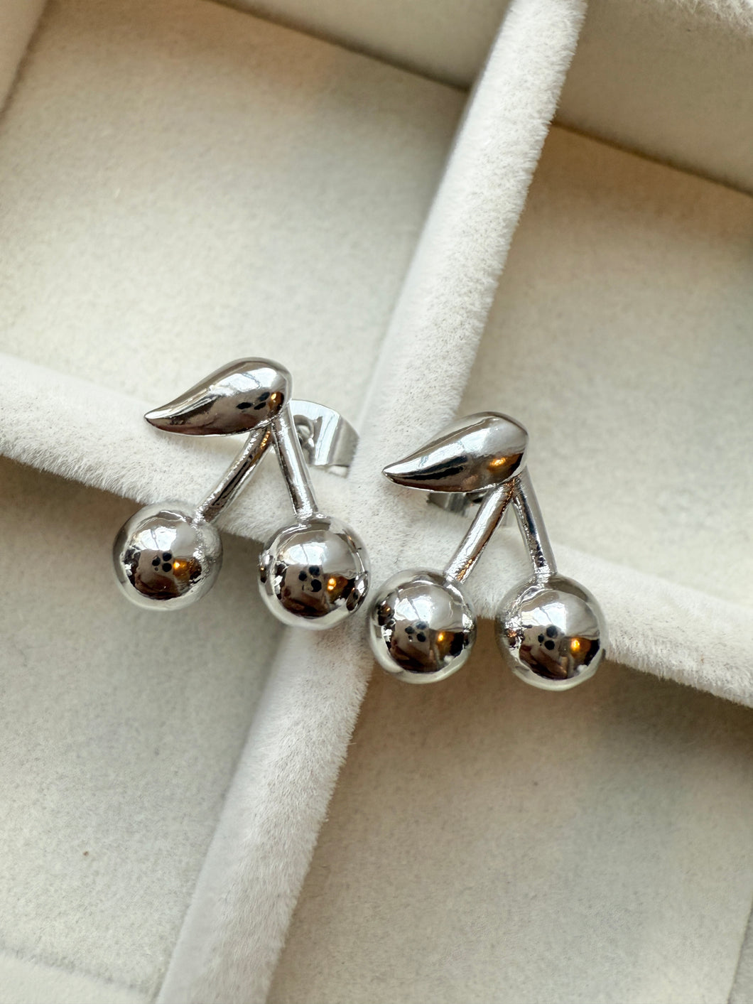 Silver / Gold Cherry Earrings