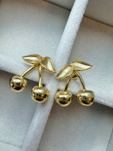 Load image into Gallery viewer, Silver / Gold Cherry Earrings
