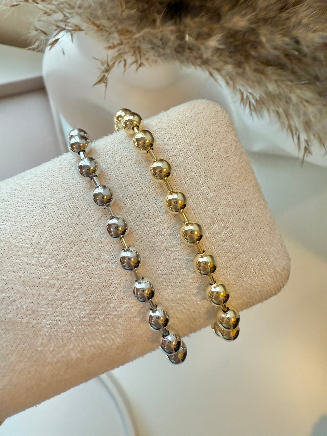Gold / Silver Beads Bracelet