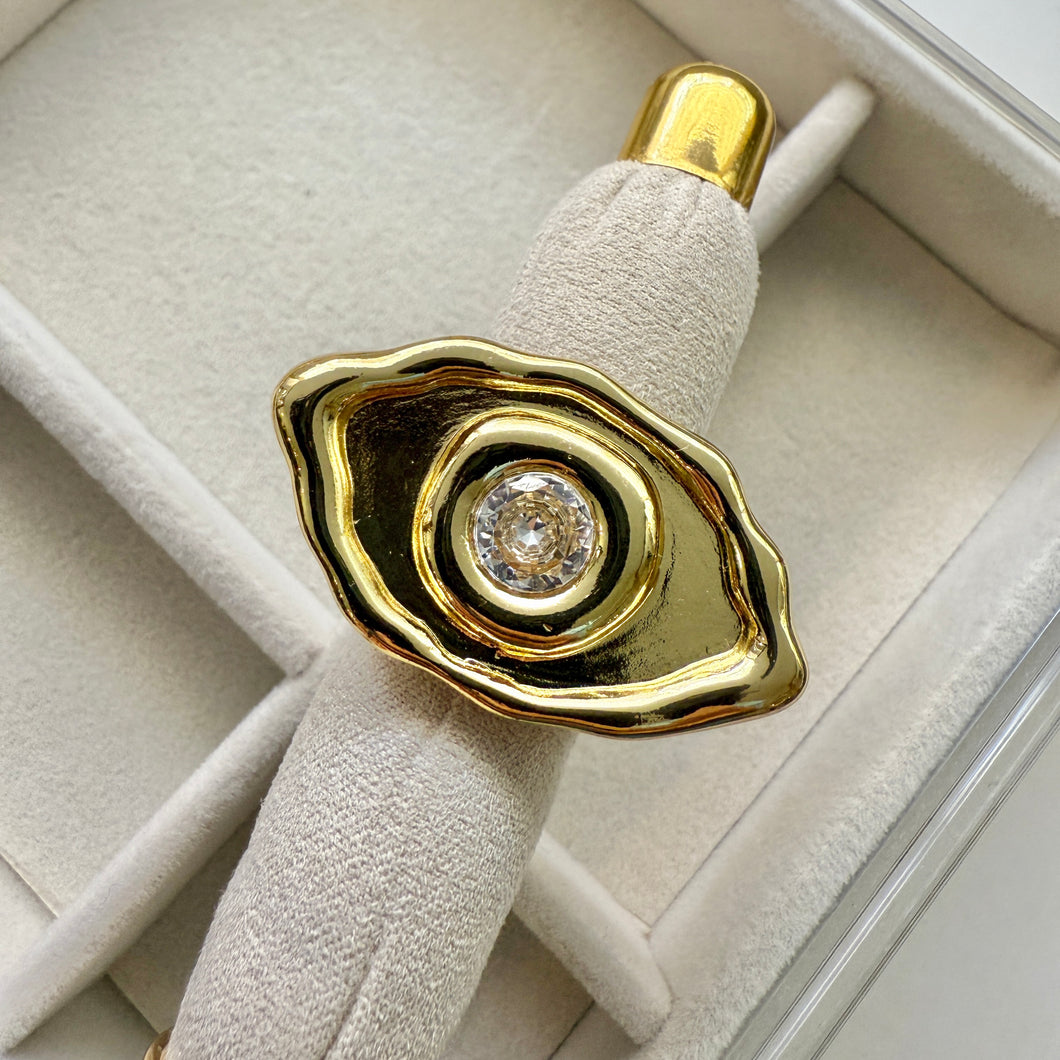 Large Evil Eye Zirconia Ring