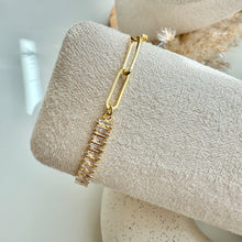 Load image into Gallery viewer, Baguette Paper Clip Bracelet
