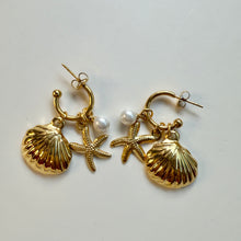 Load image into Gallery viewer, Sea Charms Hoop Earrings
