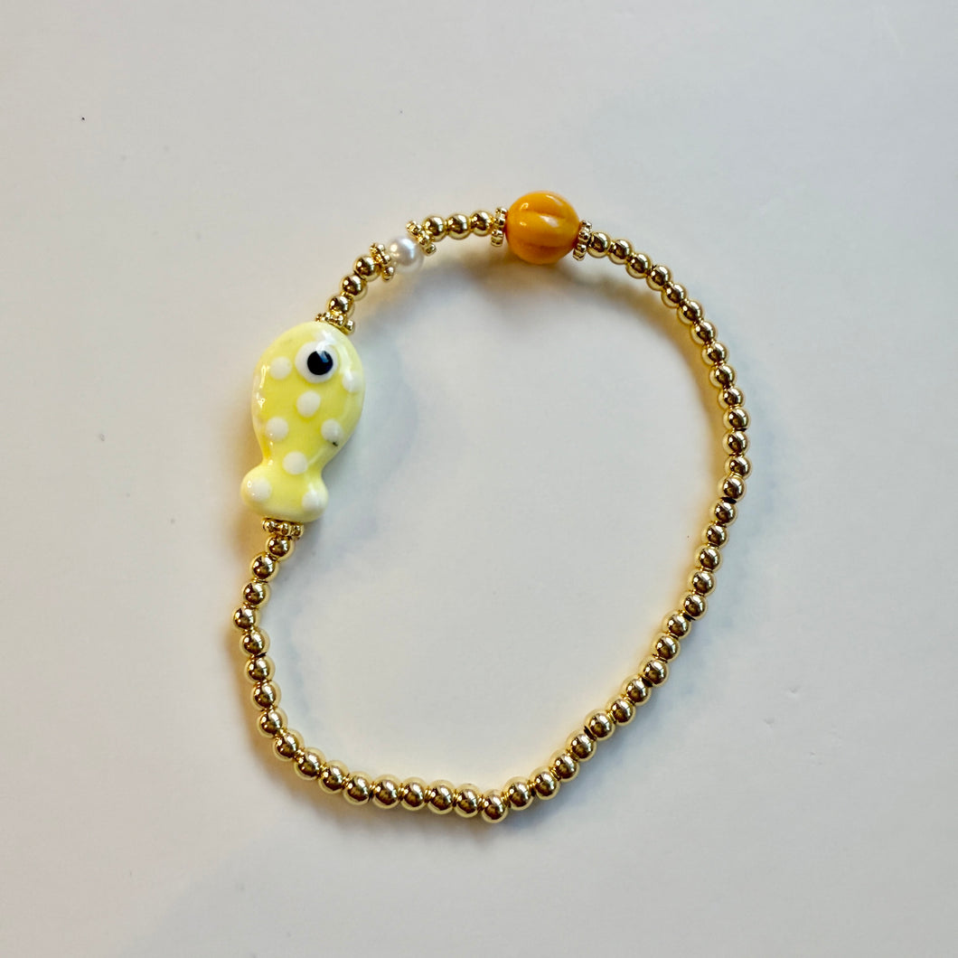Sea Beads Fish Yellow Bracelet
