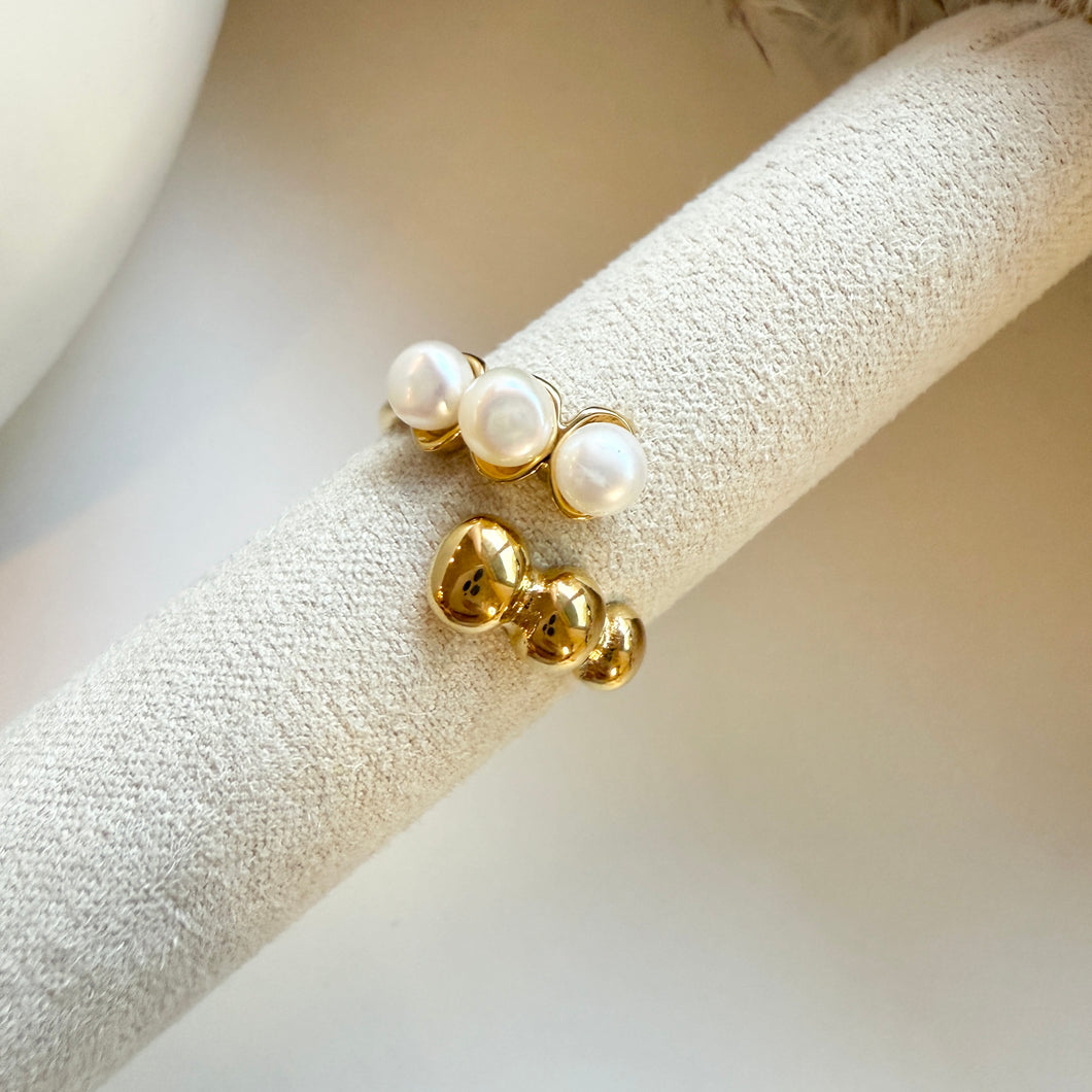 Pearls Bead Adjustable Ring