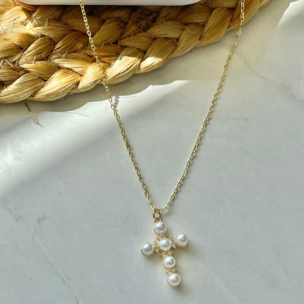 Pearl Cross Necklace