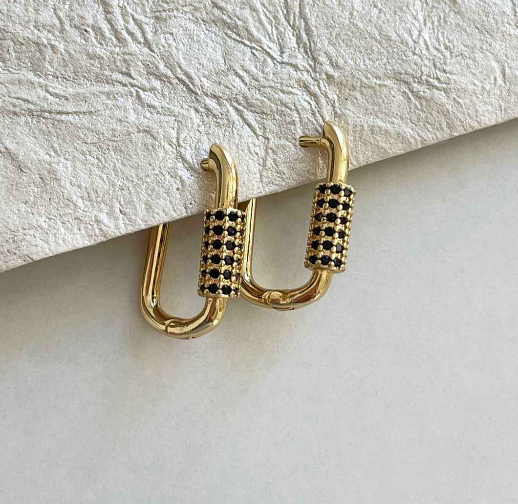 Black Zirconia Earrings