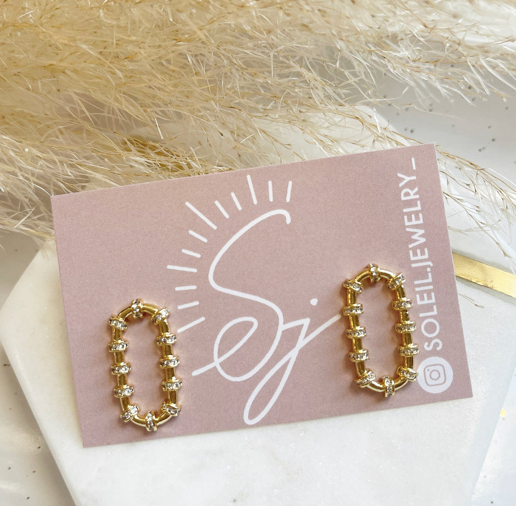 Cz Oval Earrings