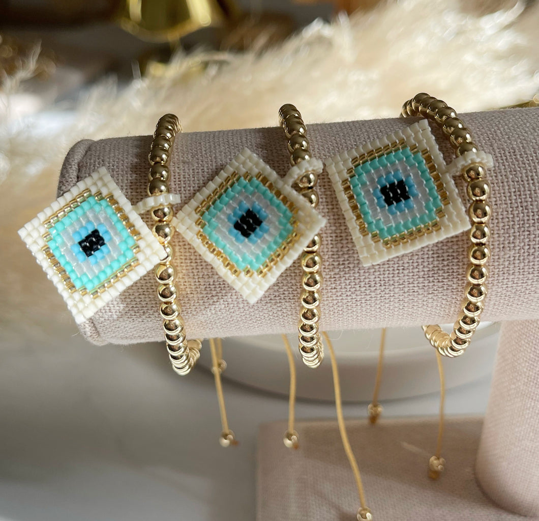 Evil Eye Bead Bracelet